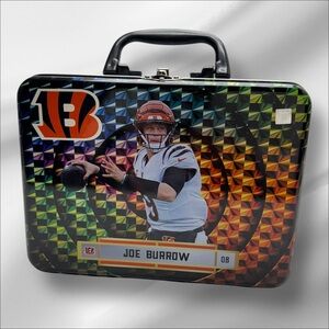 JOE BURROW Cincinnati Bengals Themed Metal Lunchbox Panini Revolution